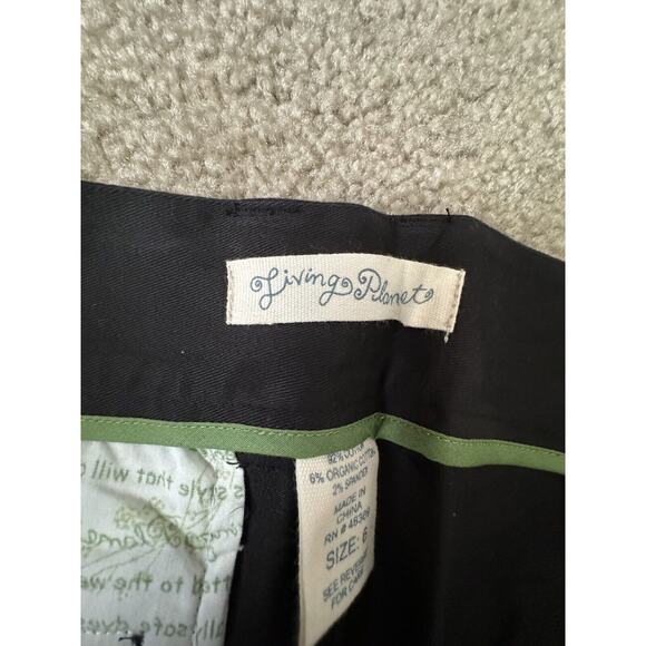Living Planet Women's Black Chino Pants Eco Cotton Blend Size 6 Inseam New Nwts - Picture 6 of 11